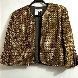Vintage - Coldwater Creek Brown Tweed Blazer